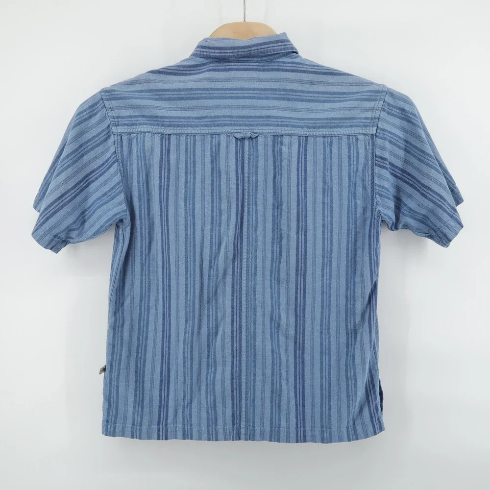 The North Face Lot of 2 A5 Series Mens M Short Sleeve Striped‎ Button Up Shirt
